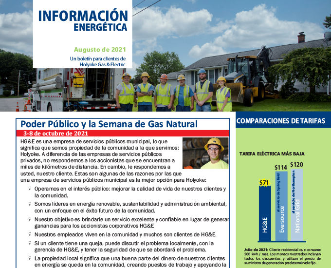 August Newsletter Spanish