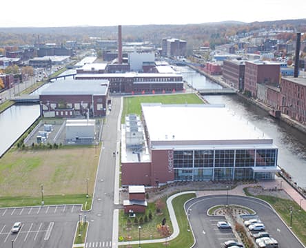 Drone image of the Mass High Performance Computing Center